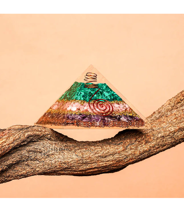 Amethyst Green Aventurine Orgonite Pyramid
