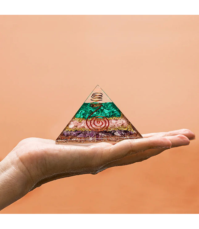 Amethyst Green Aventurine Orgonite Pyramid