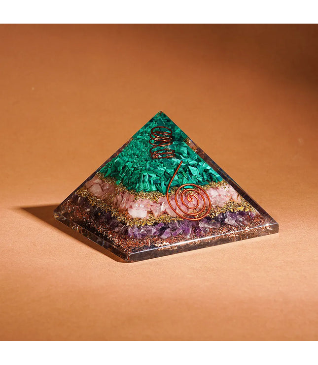 Amethyst Green Aventurine Orgonite Pyramid
