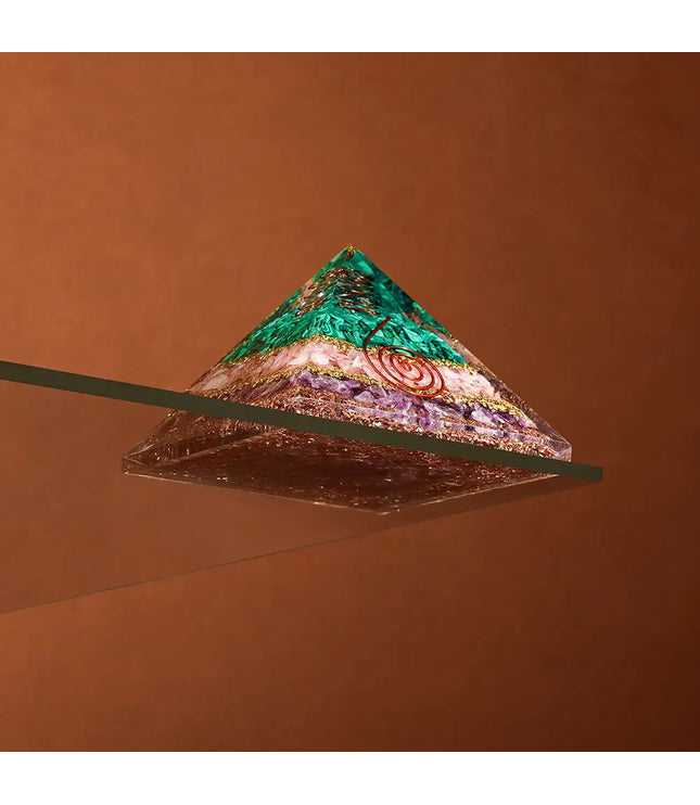 Amethyst Green Aventurine Orgonite Pyramid