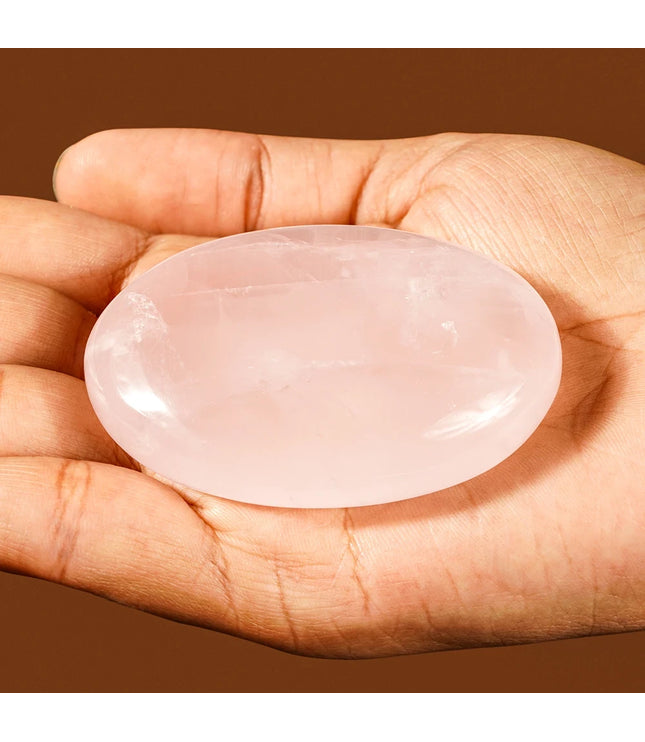 Rose Quartz Palm Stone