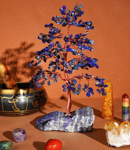 Lapis Lazuli Stone Base Tree