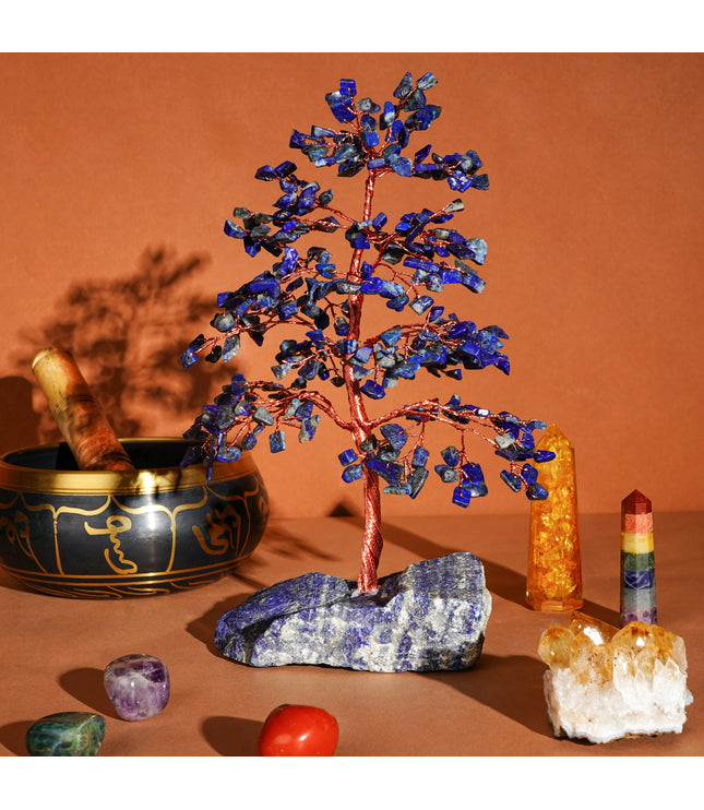 Lapis Lazuli Stone Base Tree