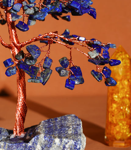 Lapis Lazuli Stone Base Tree