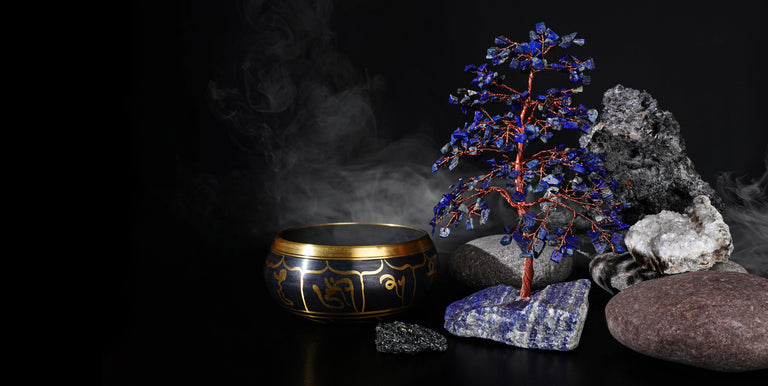 Lapis Lazuli Stone Base Tree